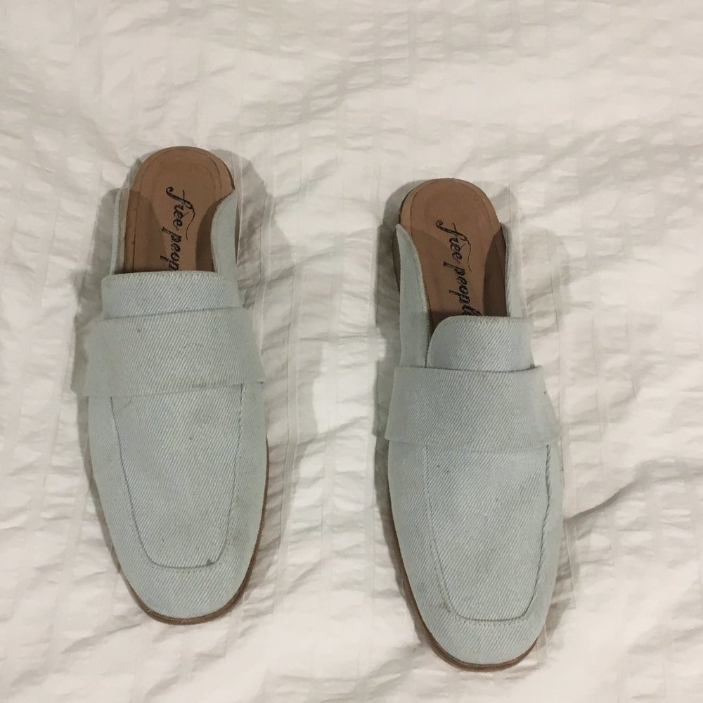 Free People Denim Slides